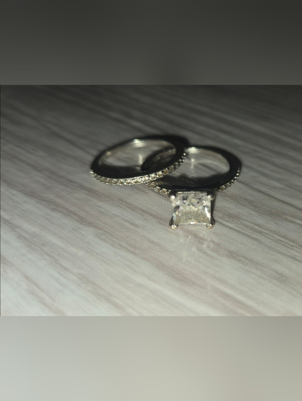 2 CT Sterling Silver Princess-Cut Solitaire Ring Moissanite - Picture 7 of 8